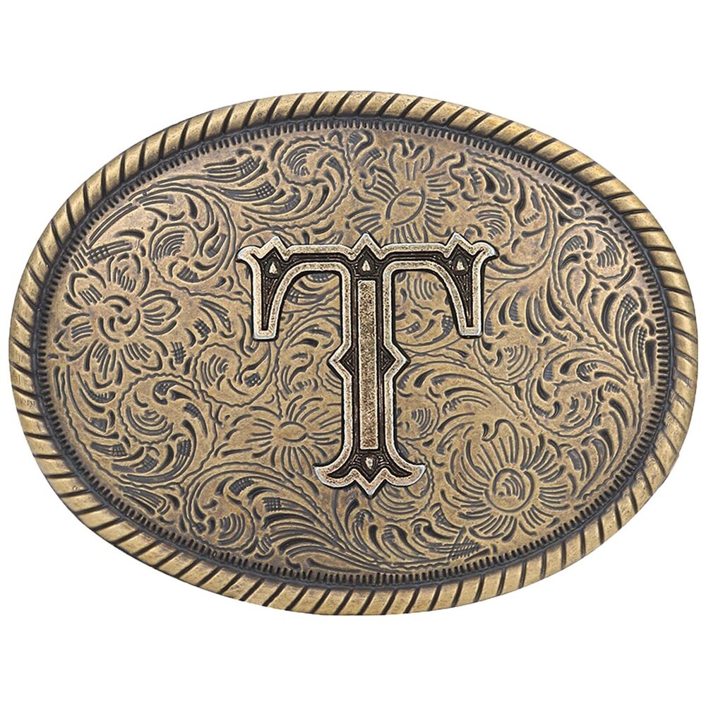 3179 Western Belt Buckle - Initial Letter ABCDJRM to Z Cowboy Belt Buckles